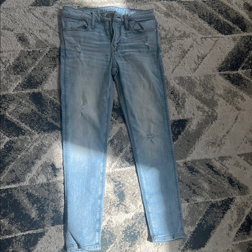 Light Blue Distressed Women's Jeans